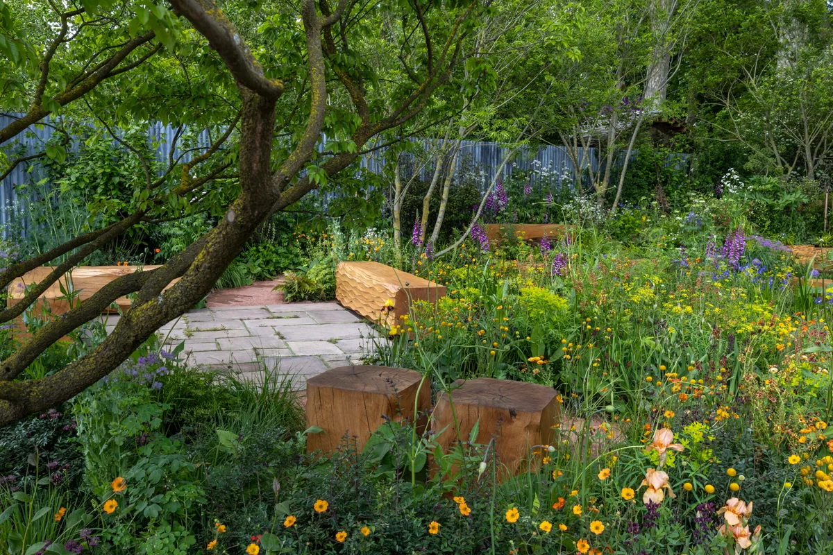 The Octavia Hill Garden by Blue Diamond with the National Trust at the RHS Chelsea Flower Show 2024. Designed by Ann-Marie Powell with the Blue Diamond Team. The Octavia Hill Garden by Blue Diamond with the National Trust at the RHS Chelsea Flower Show 2024. Designed by Ann-Marie Powell with the Blue Diamond Team.