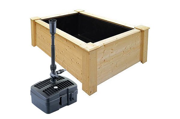 Laguna Wooden Deck Surround Pond Kit on a white background