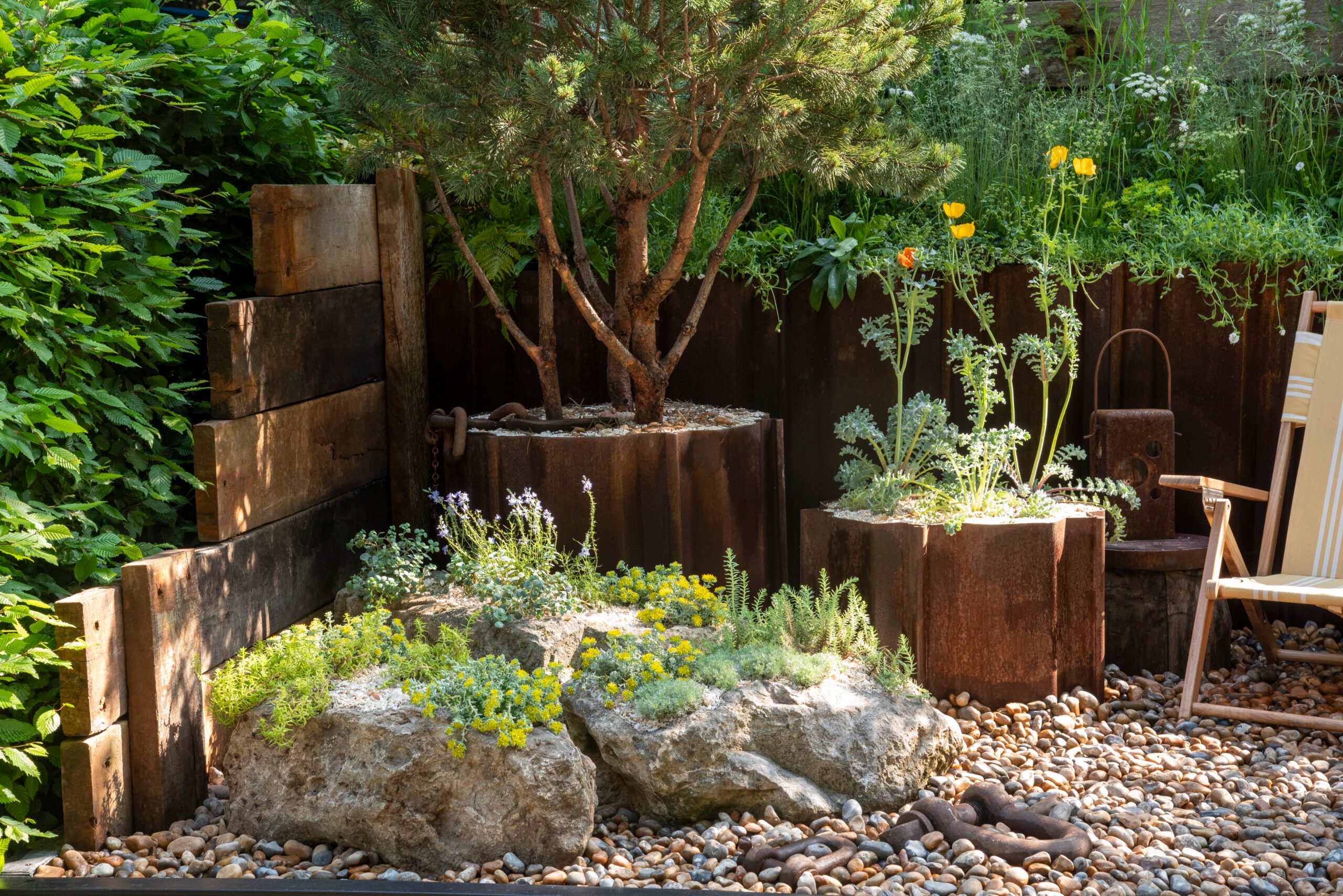 mgr Changing Tides Garden at RHS Chelsea Flower Show. Designed by Lucy Mitchell.