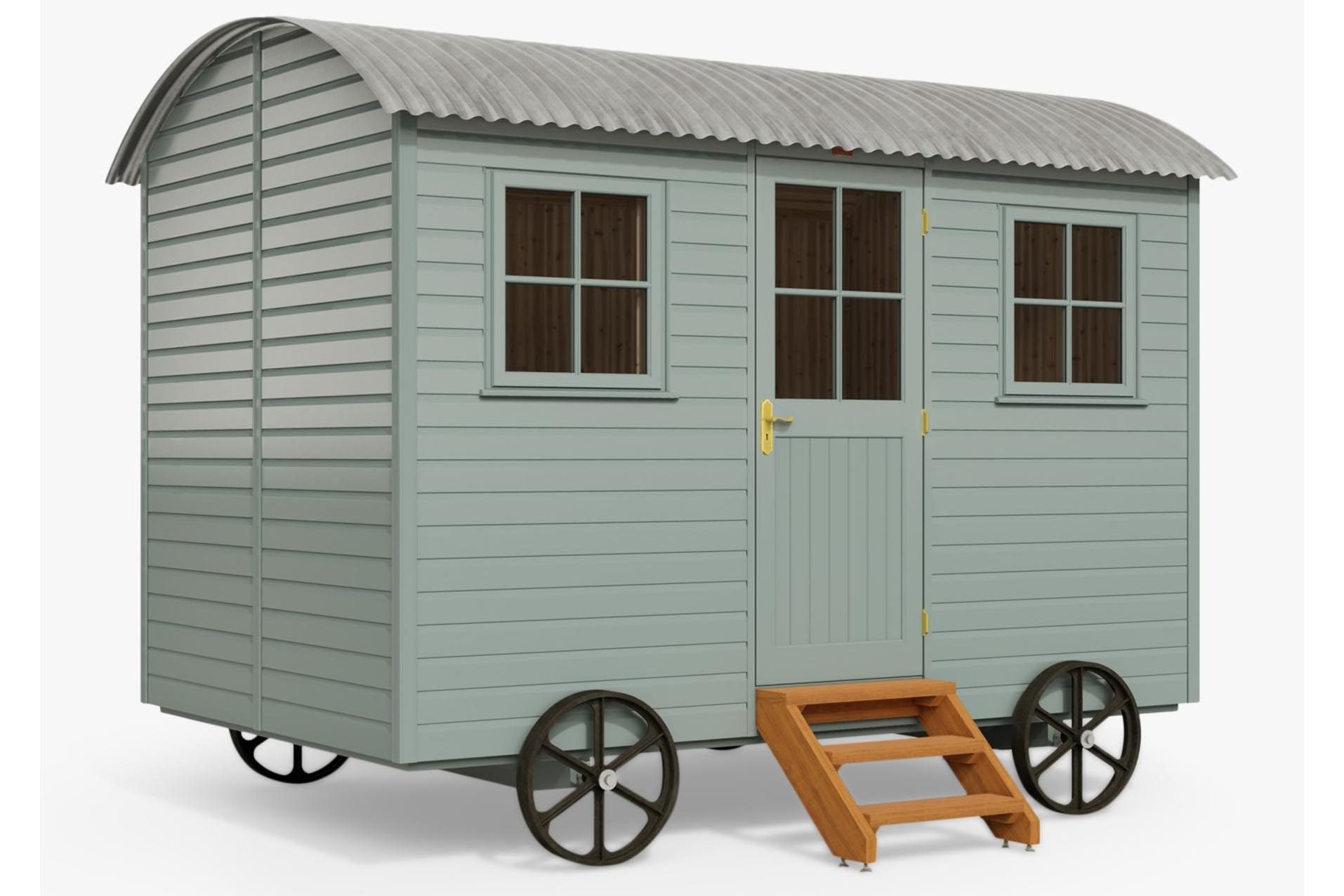 Crane Garden Buildings Shepherd Hut on a white background