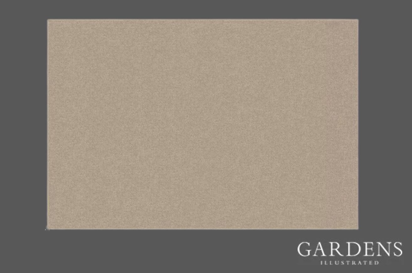 Flatwoven Warm Sand Re-Jute Rug on a grey background
