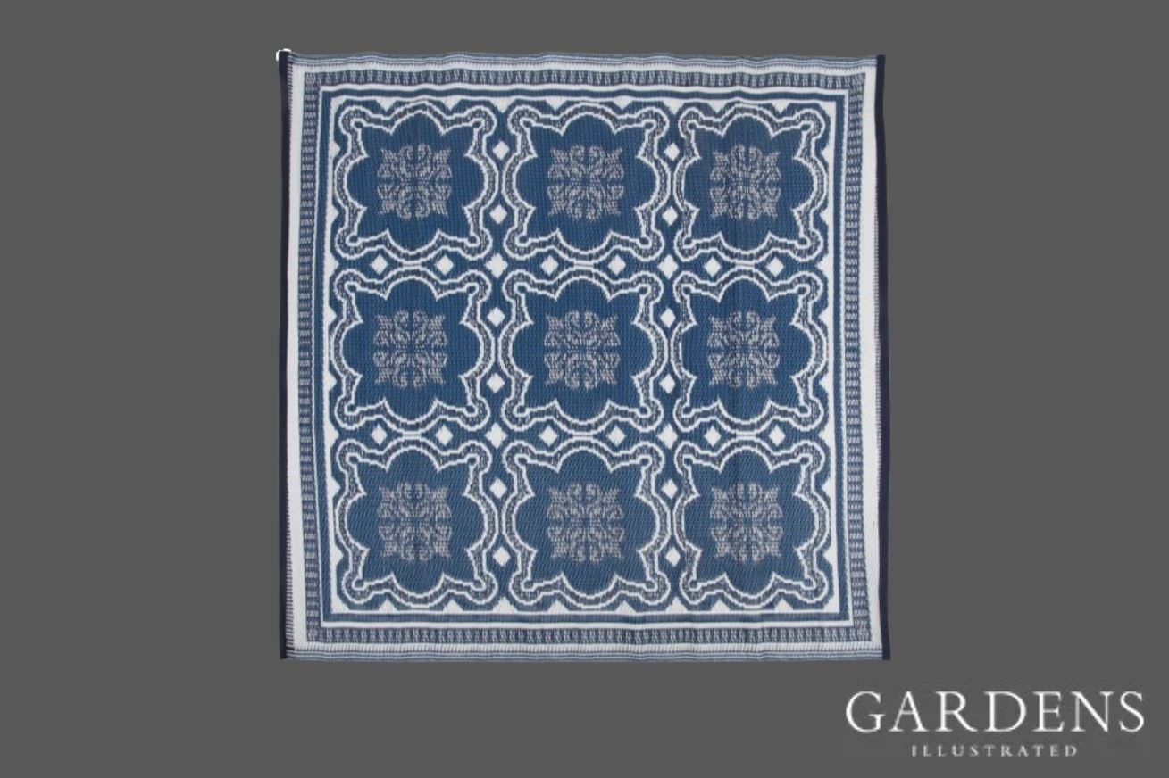 Mosaic Garden Carpet on a grey background