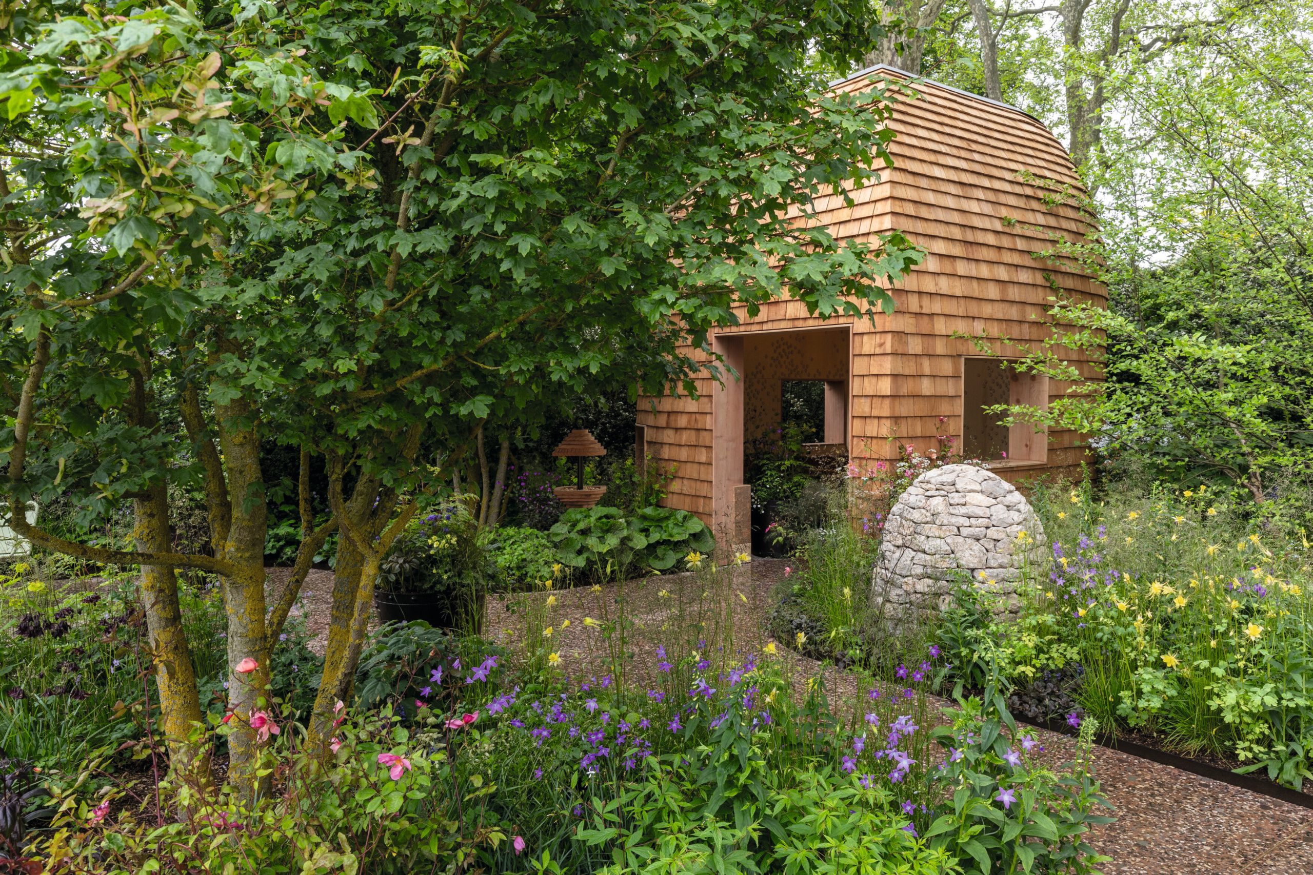 Elements of Harris Bugg Studio’s 2023 garden for Horatio’s Garden had to go into storage until the Sheffield site is ready to receive it.