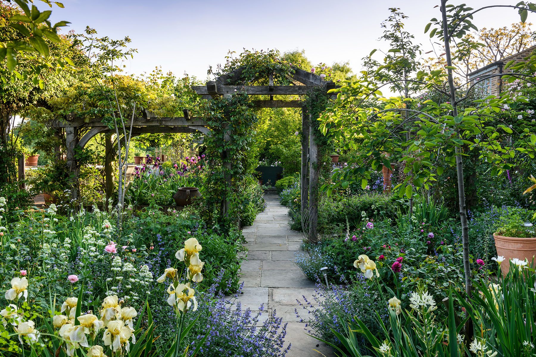 Jo Thompson's garden design at Mall Cottage, Chiswick