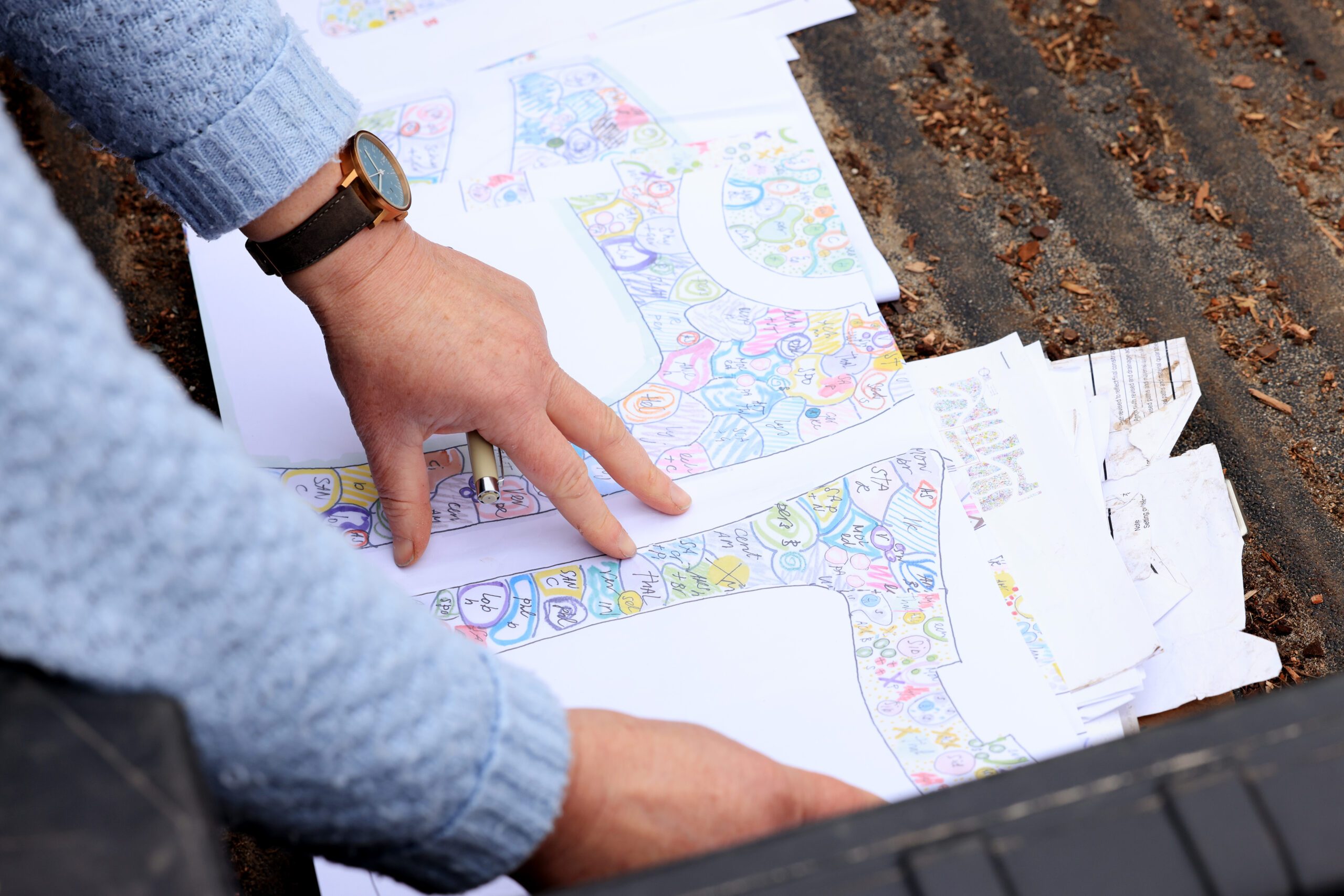 Plans for the Glasshouse borders at RHS Wisley