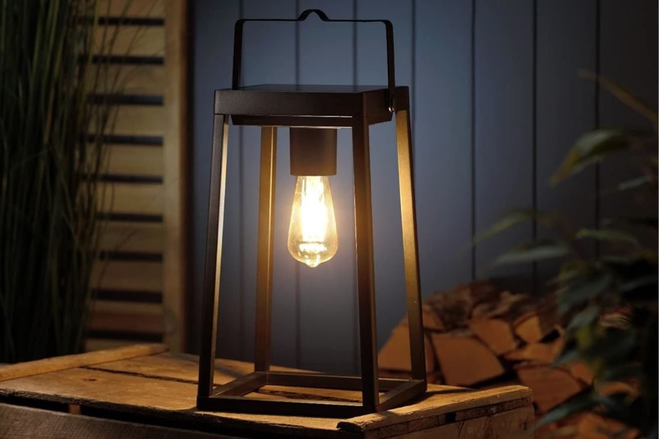 Auraglow Solar & USB Rechargeable Outdoor Garden Lantern