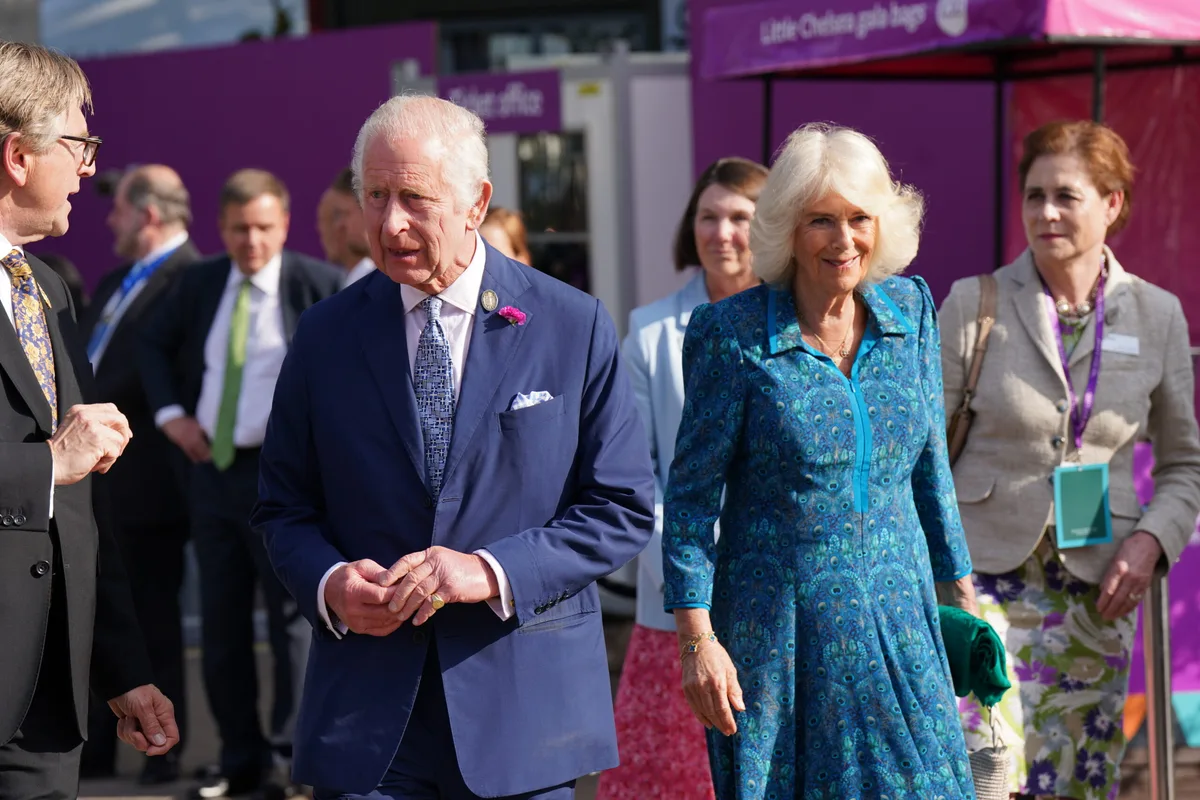 King Charles III and Britain's Queen Camilla at the 2024 RHS Chelsea Flower Show King Charles III and Britain's Queen Camilla at the 2024 RHS Chelsea Flower Show