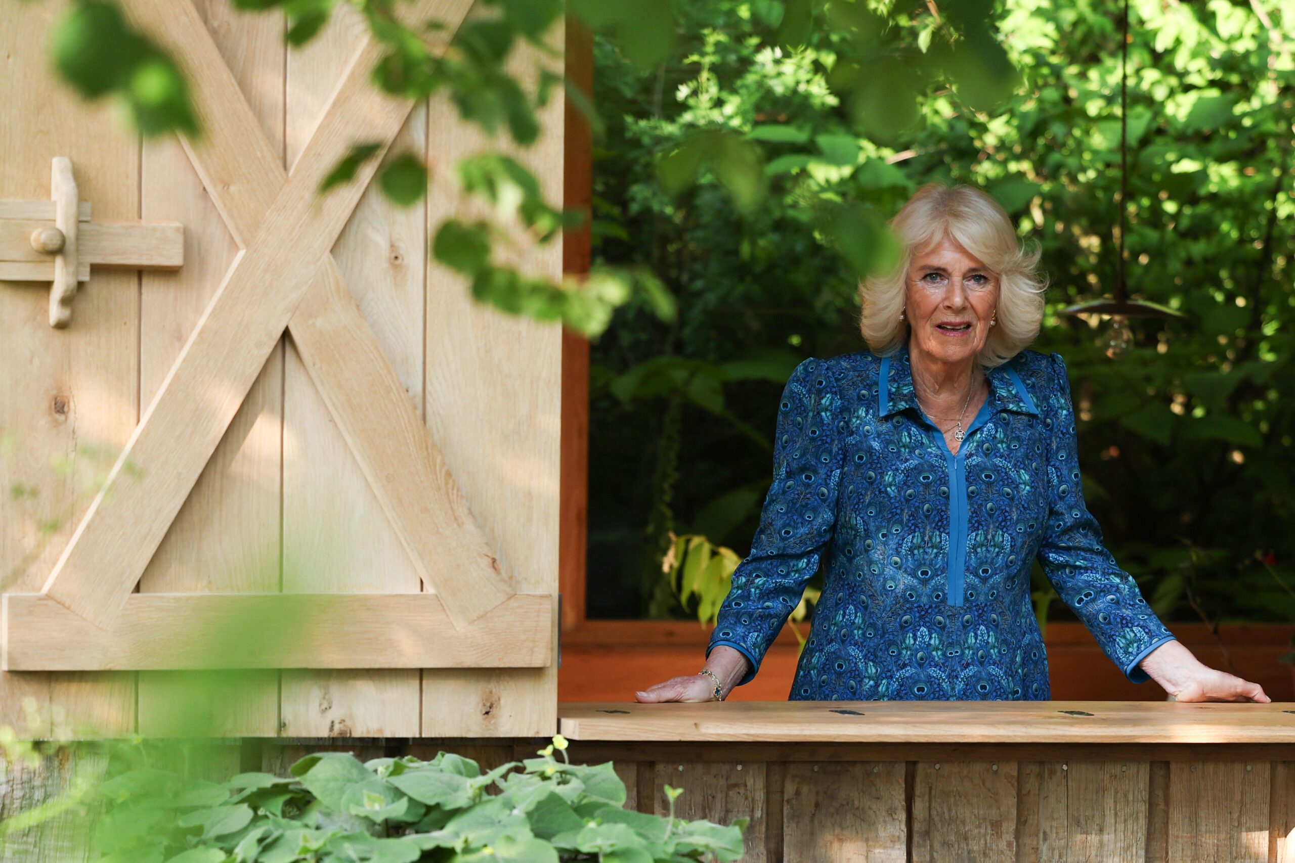 Queen Camilla at Tom Stuart-Smith's garden for National Garden Scheme garden
