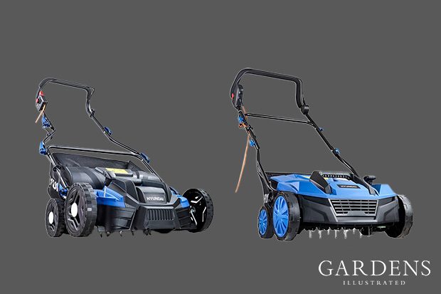 Hyundai Electric Scarifiers on a grey background