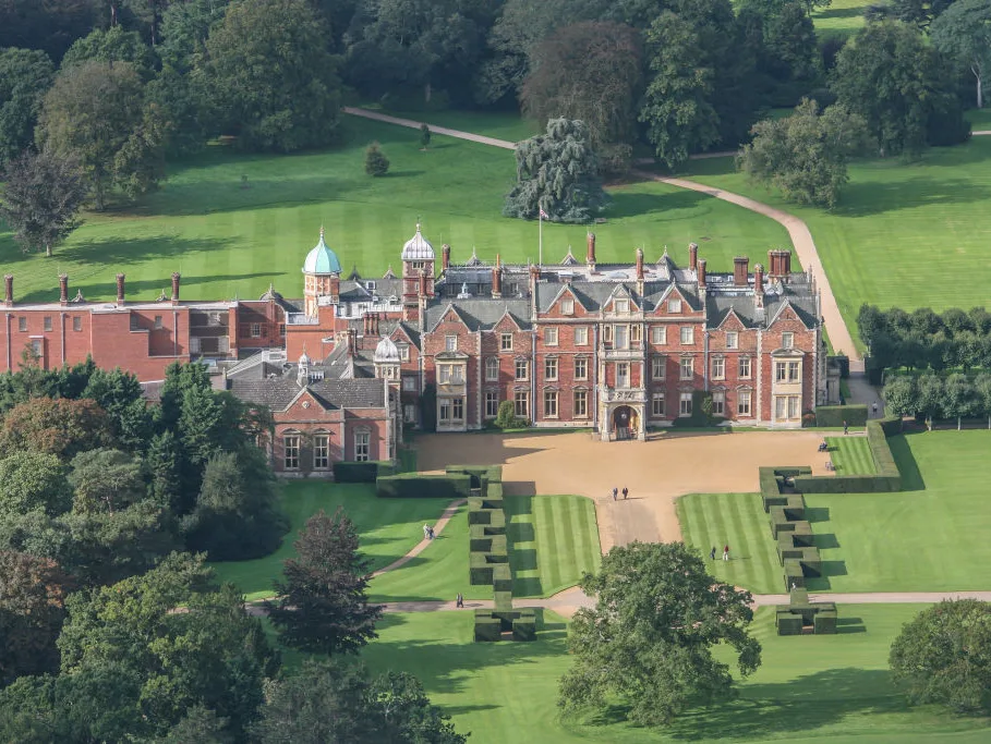 Aerial View Of Sandringham Hall Sandringham Hall in Norfolk