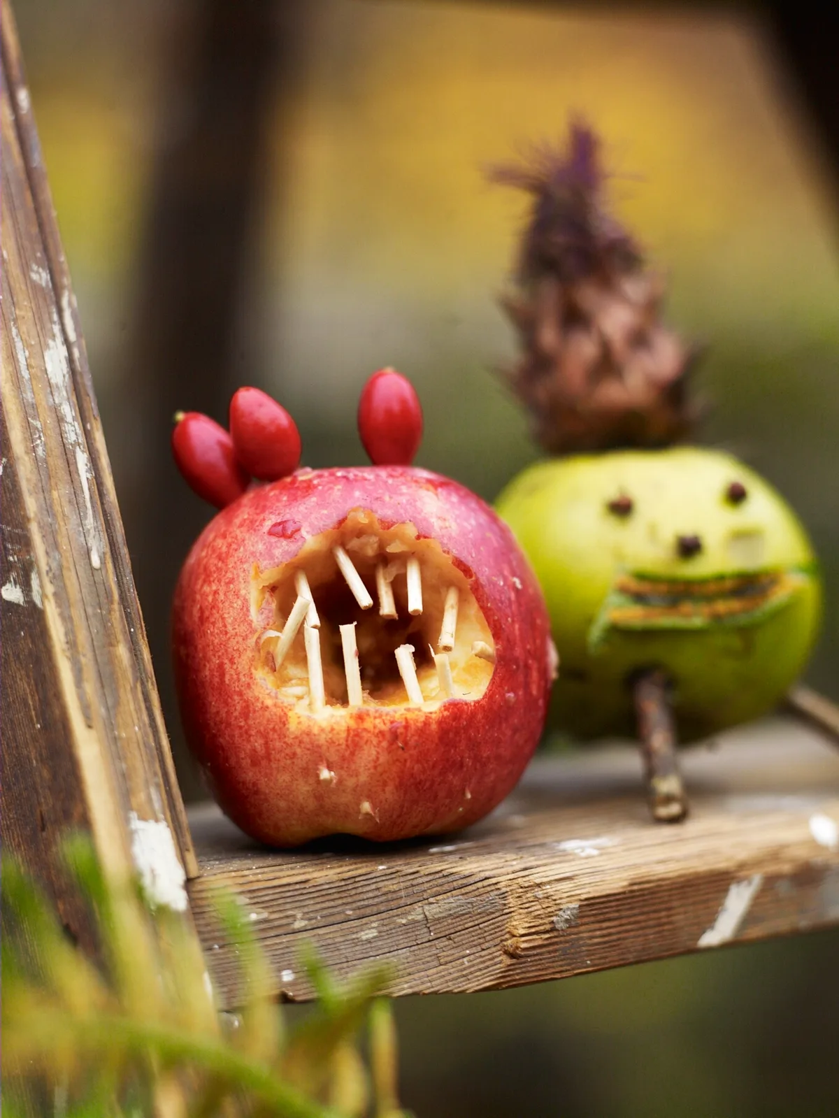 Scary apples for halloween and apple day Scary apples for halloween and apple day