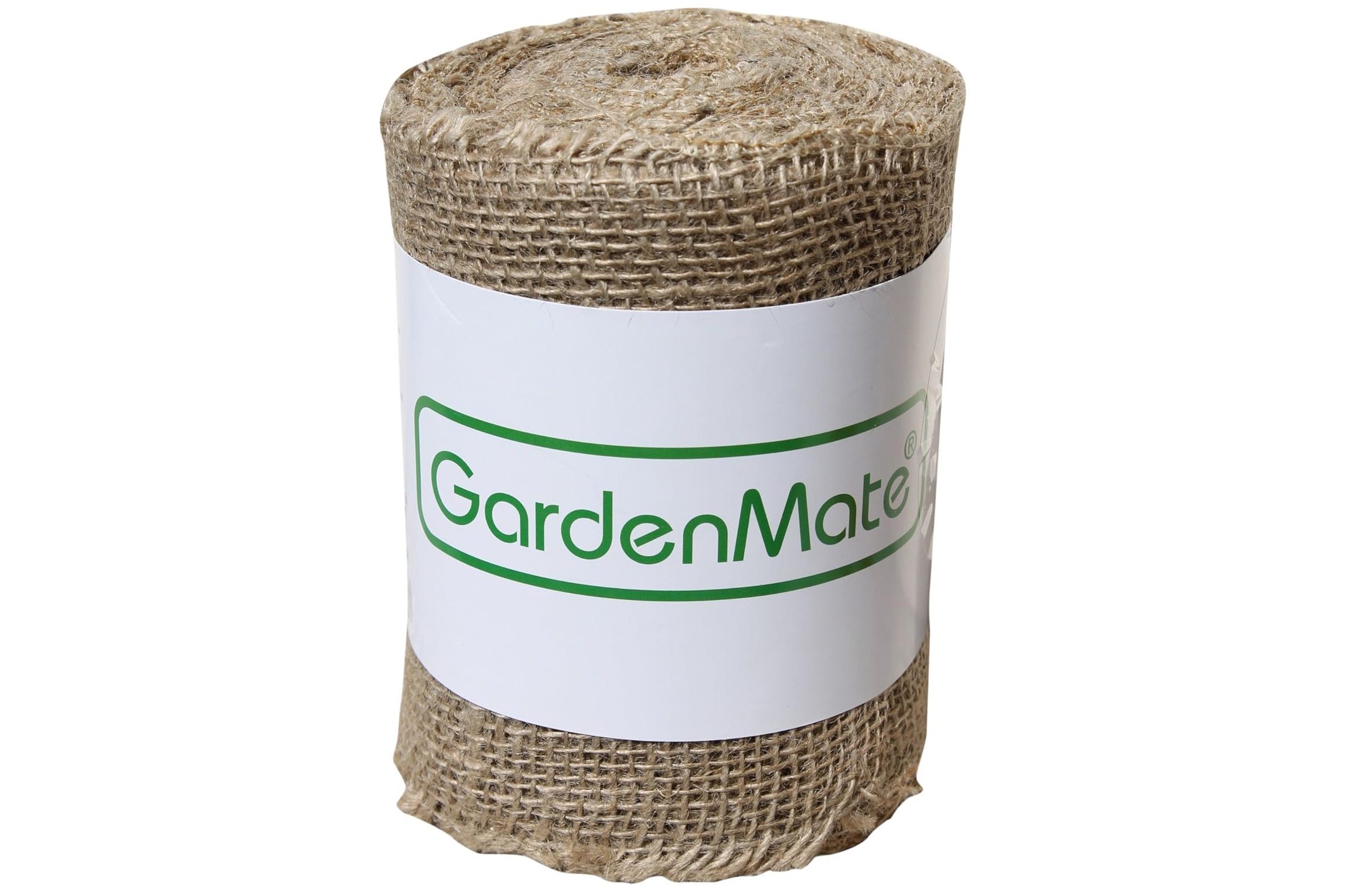 GardenMate Hessian Jute Burlap Ribbon on a white background
