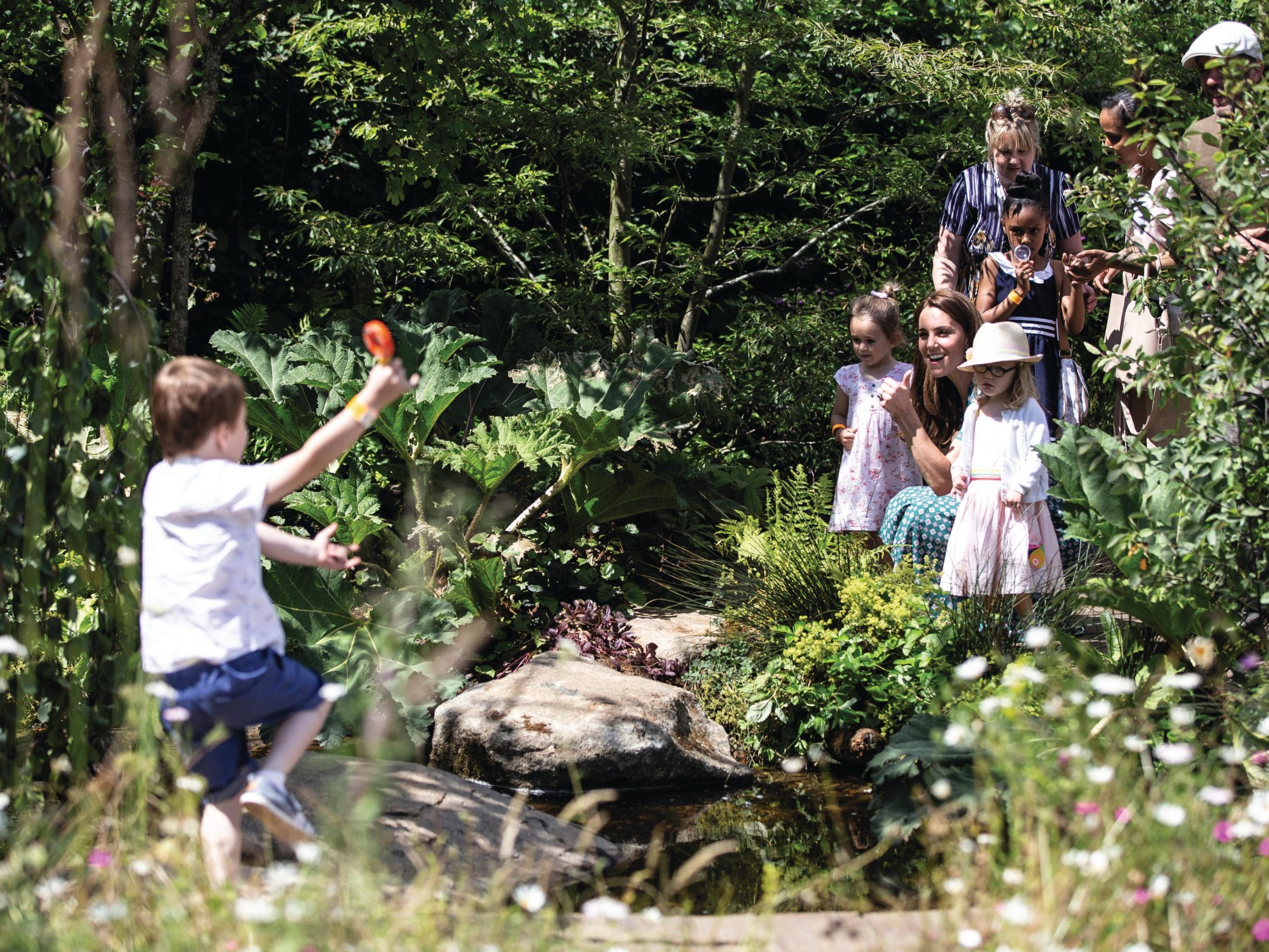 Sensory garden children and women