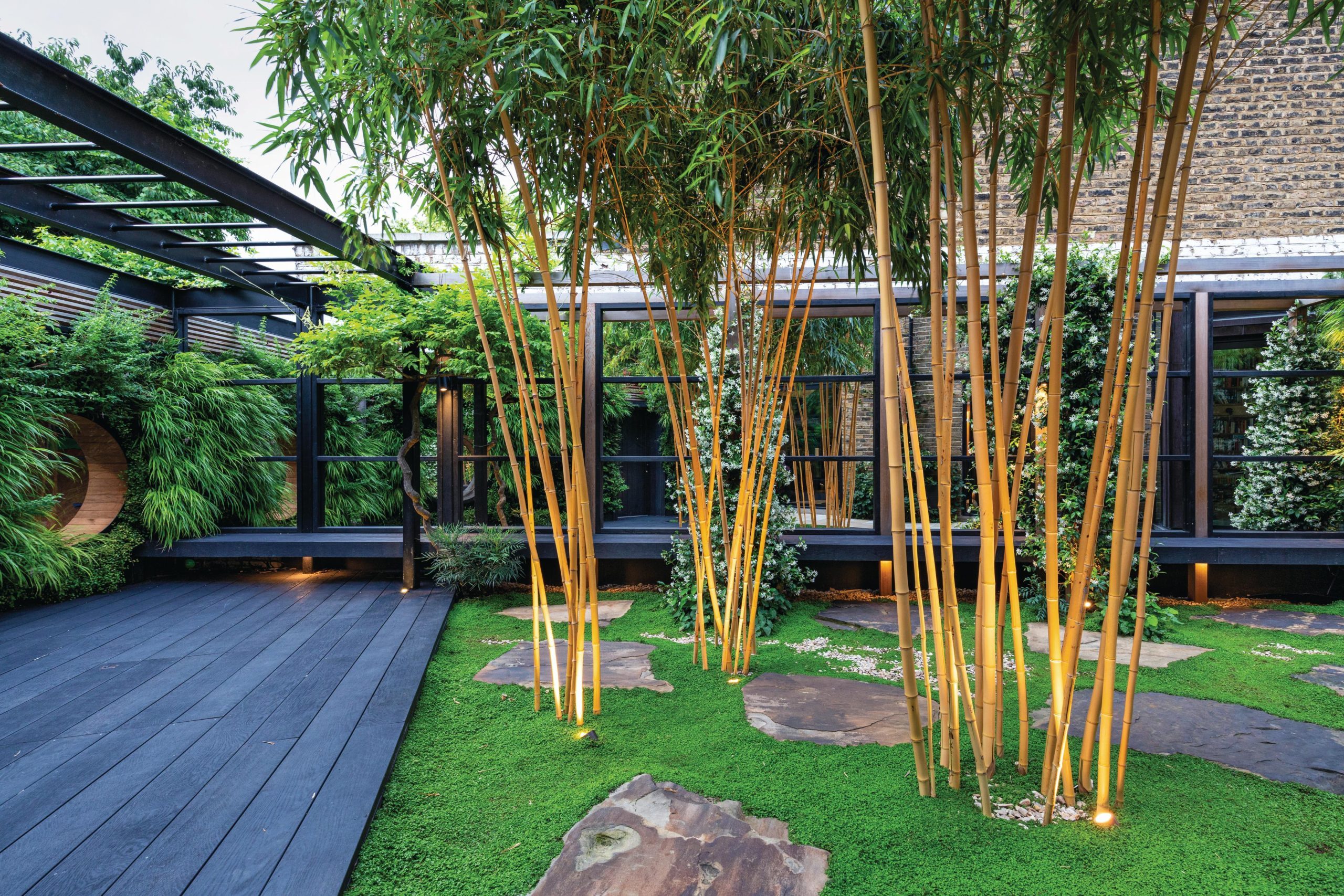 Garden with bamboo