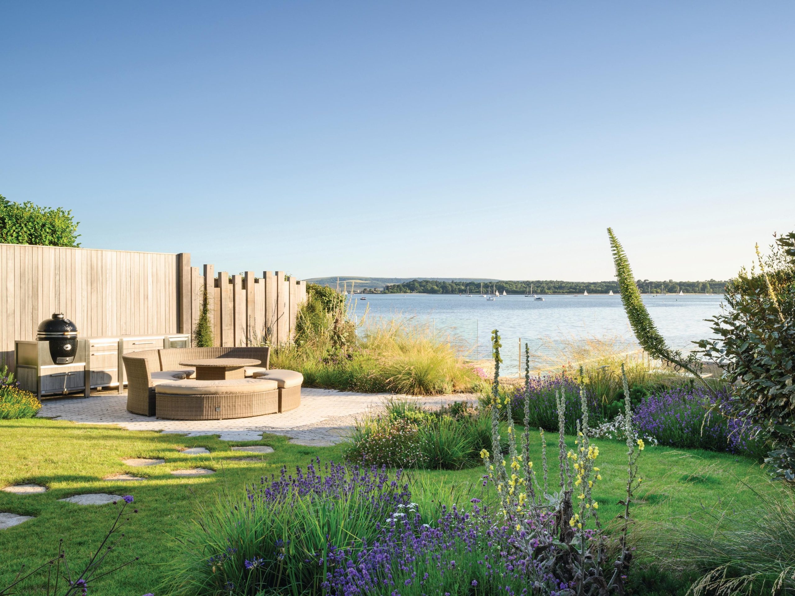 Garden by water