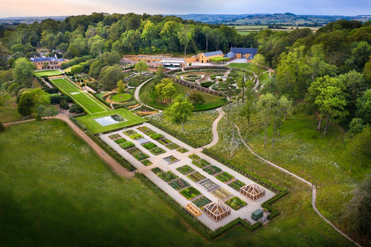 An aerial photo of The Newt in Somerset