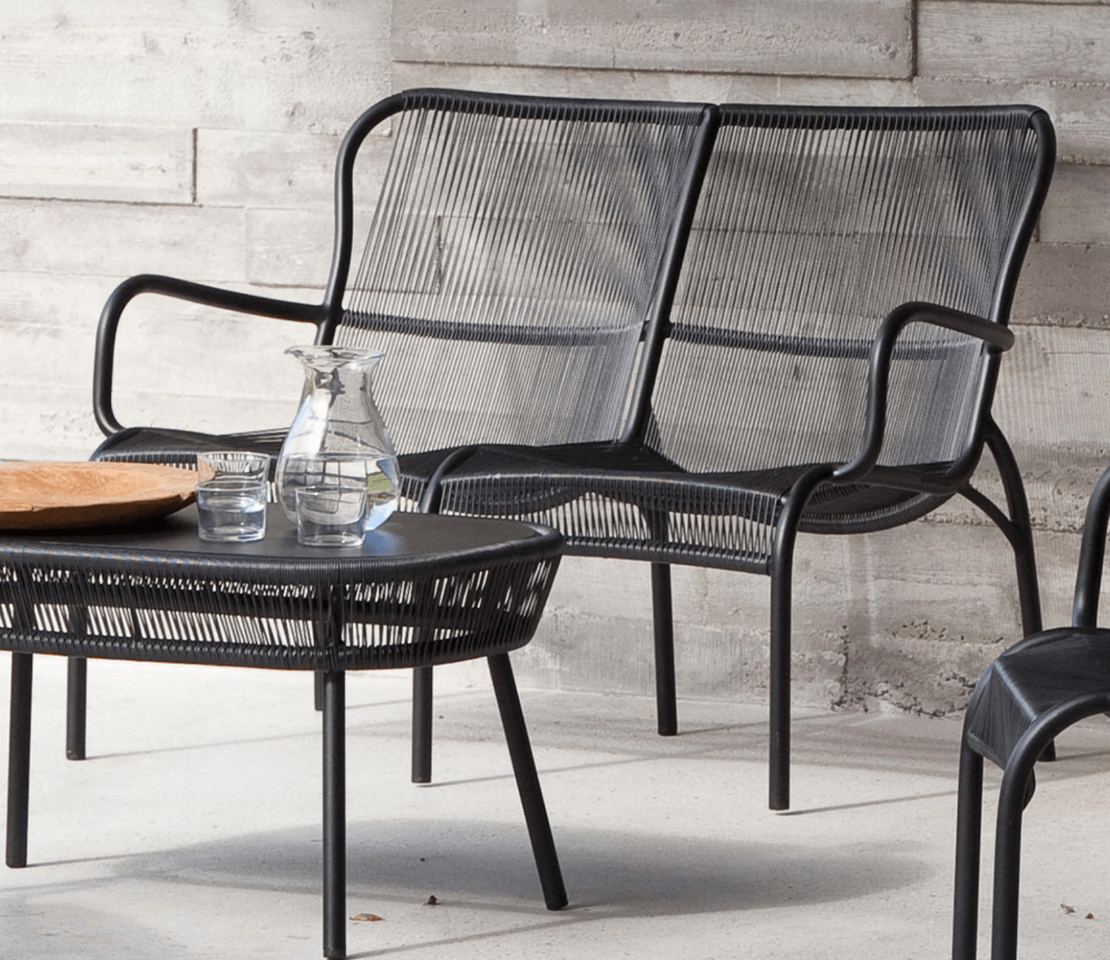 Contemporary metal garden furniture