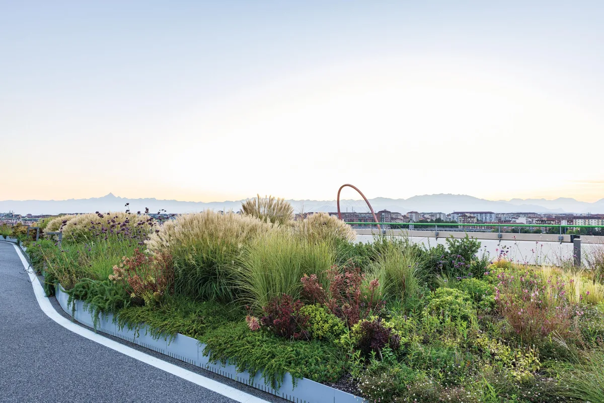 Fiat factory building, Lingotto, from Benedetto Camerana and landscape architect Cristiana Ruspa from Giardino Segreto Fiat factory building, Lingotto, from Benedetto Camerana and landscape architect Cristiana Ruspa from Giardino Segreto