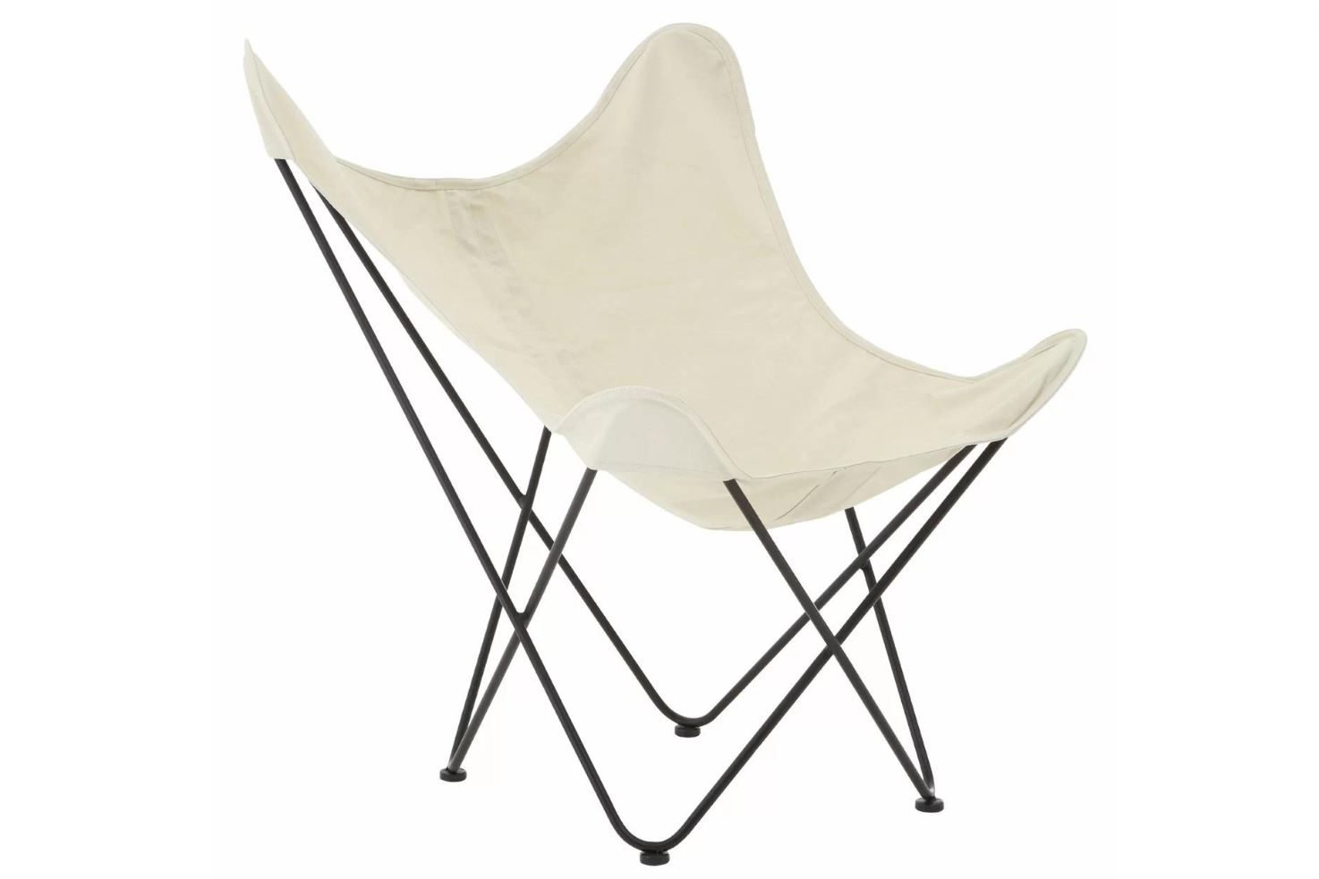 Papillon Metal Outdoor Garden Chair Armless Lounge Chair on a white background