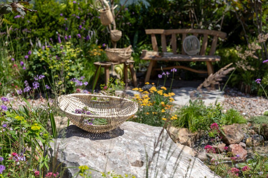 The Split Hazel Basketry Garden. Designed by Henry T Pope. 
